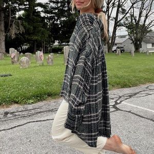 Free People Plaid Blouse
